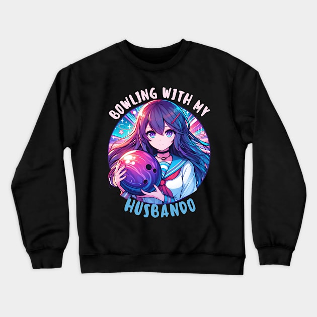 Bowling Anime girl Crewneck Sweatshirt by Japanese Fever